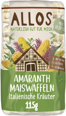 Allos Amaranth Maiswaffeln Italienische Kräuter