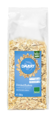 Davert Dinkelflakes ohne Zucker- & Salzzusatz Bioland 250