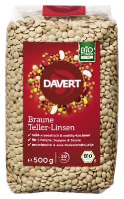Davert Braune Teller-Linsen 500g