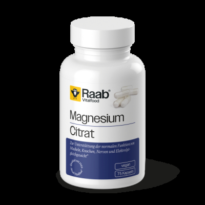 Raab Vitalfood Magnesiumcitrat Kapseln 75 Stk à 840 mg