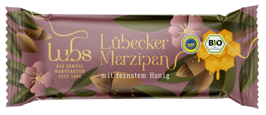 Lubs Lübecker Honig-Marzipan pur, Bio