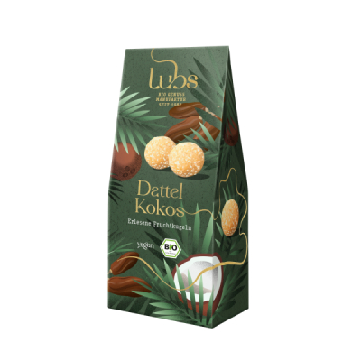 Lubs Dattel Kokos Konfekt, Bio-Fruchtkonfekt