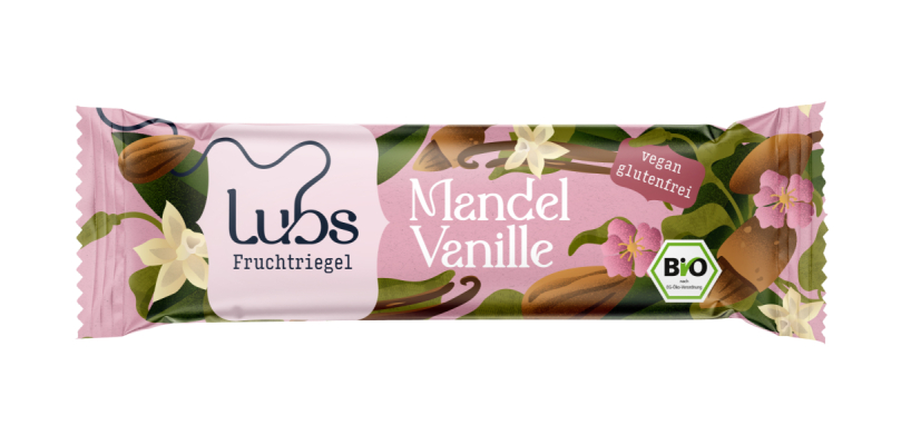 Lubs Mandel Vanille Fruchtriegel, Bio