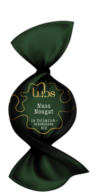 Lubs Confiseriekugel Nussnougat in Vollmilchschoko, Bio