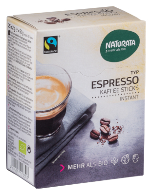 NATURATA Espresso Kaffee-Sticks Bohnenkaffee, instant