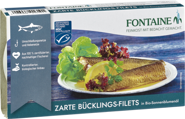 Fontaine Bücklingsfilet in Bio-Sonnenblumenöl