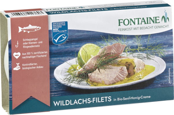 Fontaine Wildlachs-Filet in Bio-Senf-Honig-Creme
