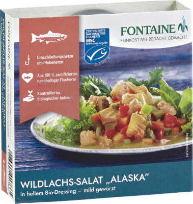 Fontaine Wildlachs-Salat Alaska in hellem Bio-Dressing - mi