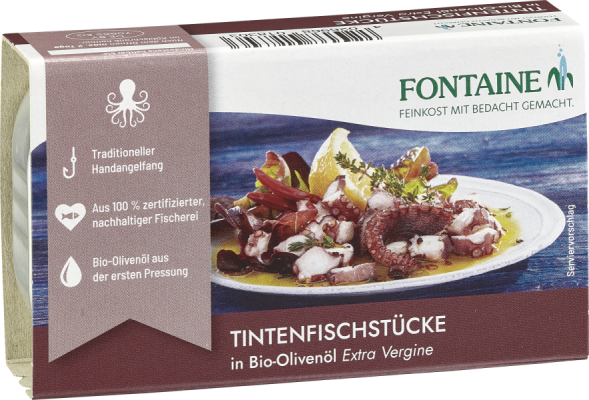 Fontaine Tintenfischstücke in Bio-Olivenöl