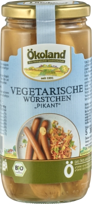 ÖKOLAND Vegetarische Würstchen pikant im Glas