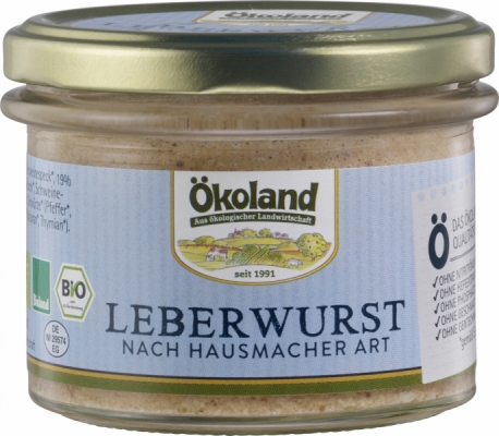 ÖKOLAND Leberwurst Hausmacher Art Gourmet Qualität im Glas