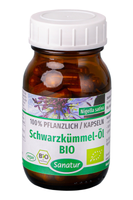 Sanatur Schwarzkümmel-Öl, bio, 60 Kapseln