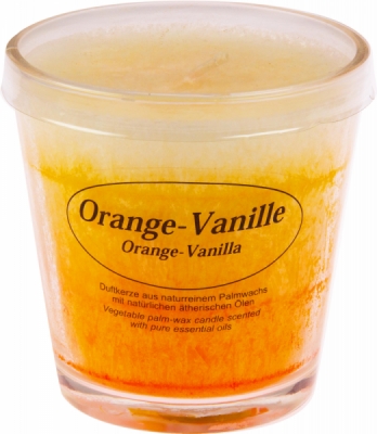 Kerze im Glas Orange Vanille
