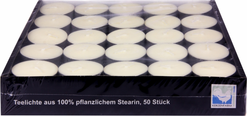 Kerzenfarm Hahn Stearin-TeelichteinAluhülse