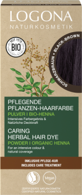 Logona Pflanzen-Haarfarbe Pulver Schwarzbraun
