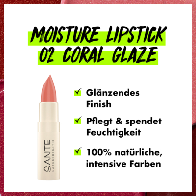Sante Moisture Lipstick 02 Coral Glaze