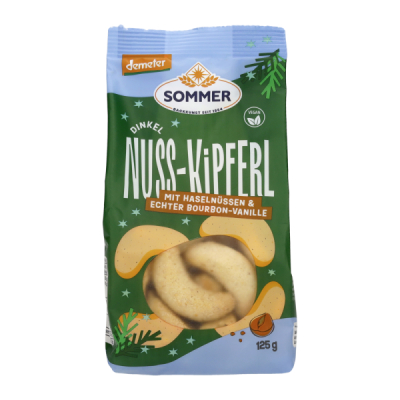SOMMER Demeter Dinkel Nusskipferl, vegan