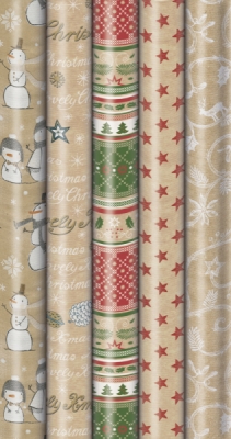 Zöwie Geschenkpapier Xmas Nature Spirit, 2 m x 70 cm, 1 St Rolle