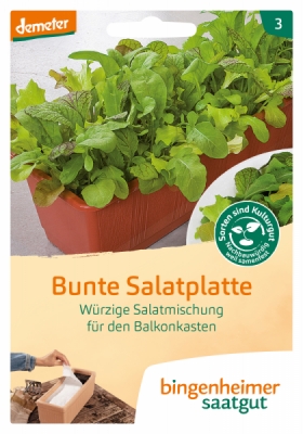 Bingenheimer Saatgut Salatmischung Bunte Salatplatte, 10 gr Tüte