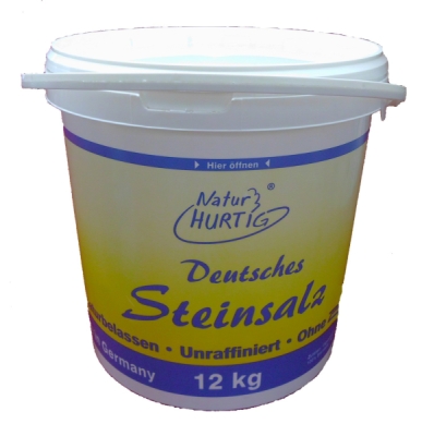 Deutsches Steinsalz, fein, 12 kg Eimer