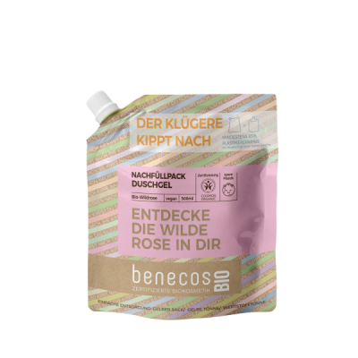 benecos BIO Nachfüllbeutel 500ml Duschgel BIO-Wildr