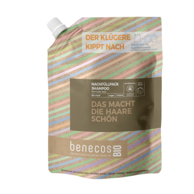 benecos BIO Nachfüllbeutel 1000 ml Shampoo Normales