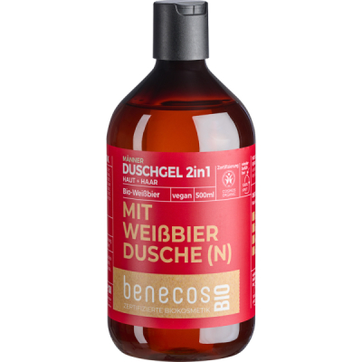 benecos BIO Duschgel 2in1 BIO-Weißbier Haut & Haar