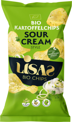 Lisas Bio Chips Lisas Bio Kartoffelchips Sour Cream 125g