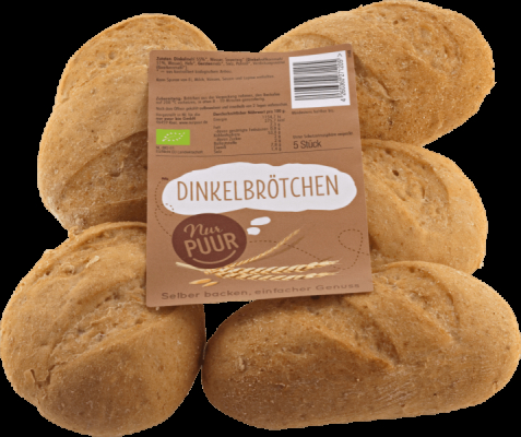 Nur Puur Dinkelbrötchen, 5 Stück