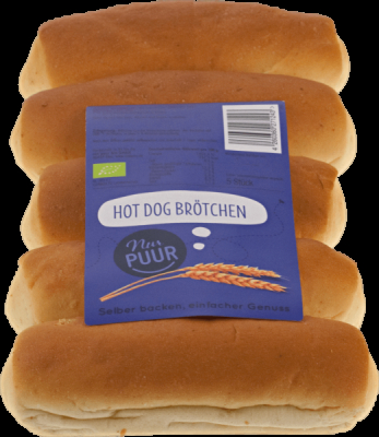 Nur Puur Hot Dog Brötchen, 5 Stück