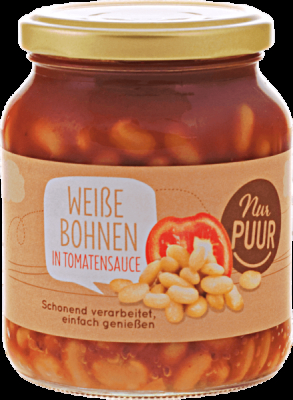 Nur Puur Weiße Bohnen in Tomatensauce