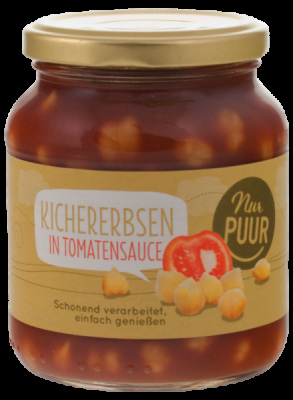 Nur Puur Kichererbsen in Tomatensauce