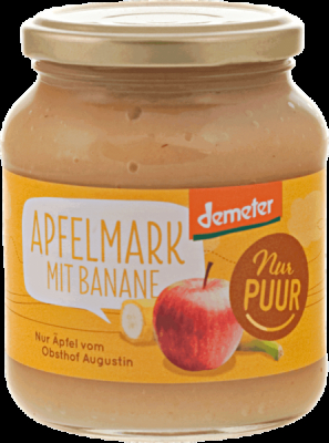 Nur Puur Apfelmark mit Banane, aus Augustin Äpfeln