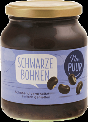 Nur Puur schwarze Bohnen