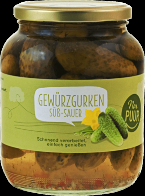 Nur Puur Gewürzgurken, süß-sauer