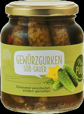 Nur Puur Gewürzgurken, süß-sauer
