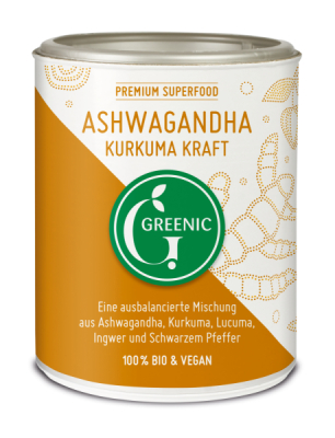 Greenic Ashwagandha Kurkuma Kraft Superfood Trinkp. Misch.