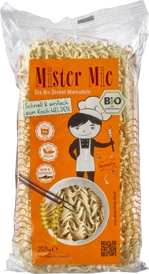 Misses & Mister Mie Dinkel Mie Nudeln, 250 gr Packung