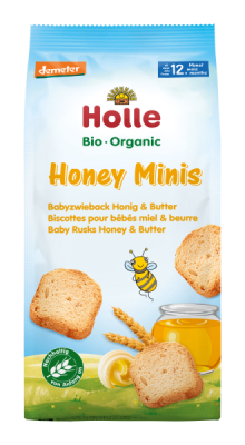 Holle Bio-Honey Minis Babyzwieback Honig & Butter
