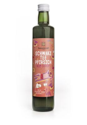 Sonnentor Schwarztee-Pfirsich Eistee Sirup