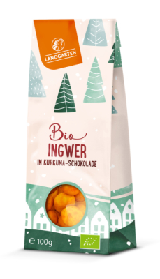 Landgarten Bio FT Ingwer kandiert WE Kurkuma 100g